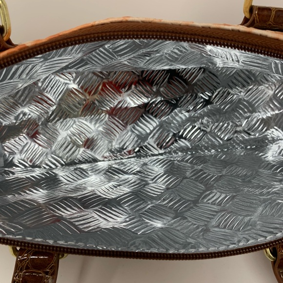 Samantha Brown Tan Orange Woven Wine Cooler Bag - Picture 4 of 13